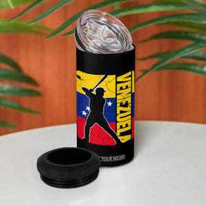 Venezuela Baseball Pride Vintage Flag 4 in 1 Can Cooler Tumbler Venezuelan Sports Fan Gift for Latino Beisbol Lovers TS02 Print Your Wear