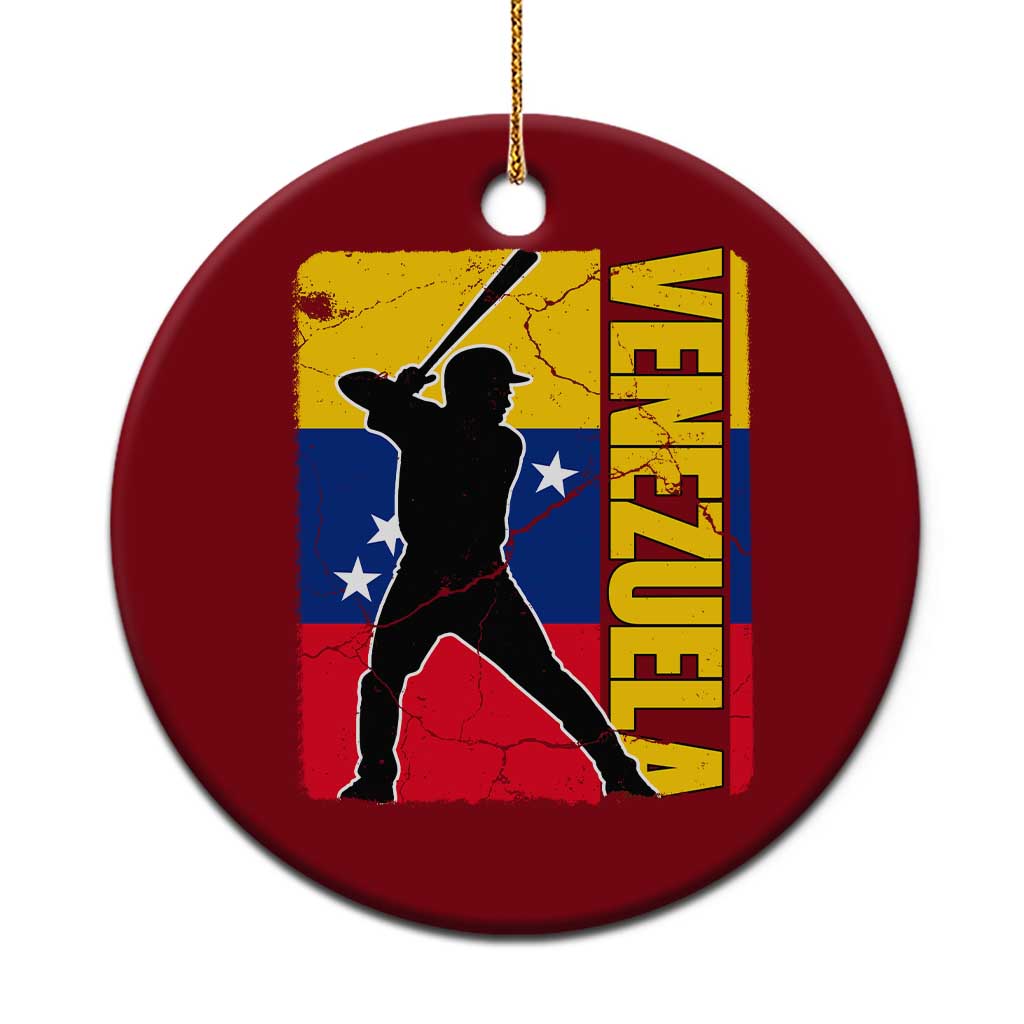 Venezuela Baseball Pride Vintage Flag Ceramic Ornament Venezuelan Sports Fan Gift for Latino Beisbol Lovers TS02 1pc Red Print Your Wear