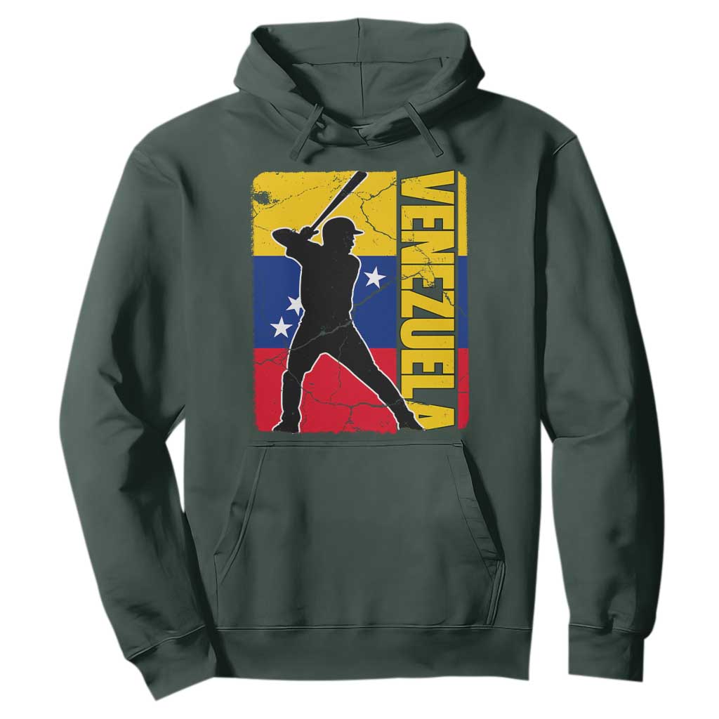 Venezuela Baseball Pride Vintage Flag Hoodie Venezuelan Sports Fan Gift for Latino Beisbol Lovers TS02 Dark Forest Green Print Your Wear