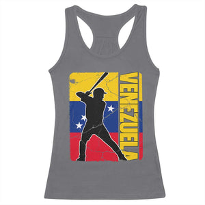 Venezuela Baseball Pride Vintage Flag Racerback Tank Top Venezuelan Sports Fan Gift for Latino Beisbol Lovers TS02 Charcoal Print Your Wear