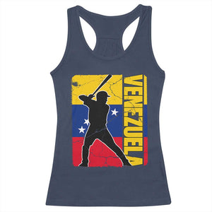 Venezuela Baseball Pride Vintage Flag Racerback Tank Top Venezuelan Sports Fan Gift for Latino Beisbol Lovers TS02 Navy Print Your Wear