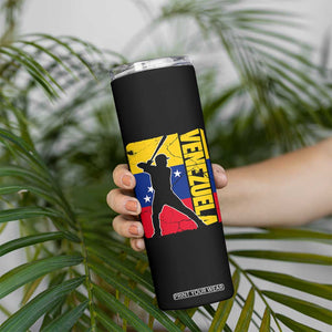 Venezuela Baseball Pride Vintage Flag Skinny Tumbler Venezuelan Sports Fan Gift for Latino Beisbol Lovers TS02 Print Your Wear