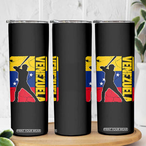 Venezuela Baseball Pride Vintage Flag Skinny Tumbler Venezuelan Sports Fan Gift for Latino Beisbol Lovers TS02 Print Your Wear