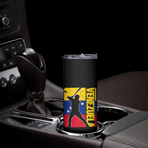 Venezuela Baseball Pride Vintage Flag Skinny Tumbler Venezuelan Sports Fan Gift for Latino Beisbol Lovers TS02 Print Your Wear