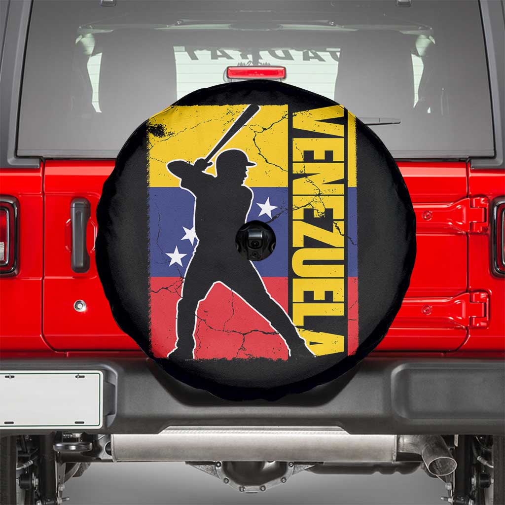 Venezuela Baseball Pride Vintage Flag Spare Tire Cover Venezuelan Sports Fan Gift for Latino Beisbol Lovers TS02 Black Print Your Wear