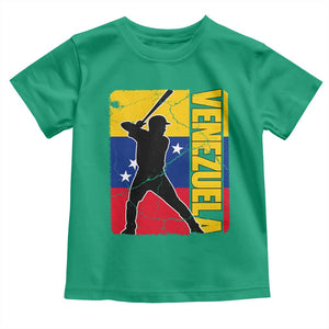 Venezuela Baseball Pride Vintage Flag Toddler T Shirt Venezuelan Sports Fan Gift for Latino Beisbol Lovers TS02 Irish Green Print Your Wear