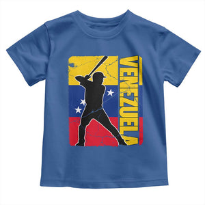Venezuela Baseball Pride Vintage Flag Toddler T Shirt Venezuelan Sports Fan Gift for Latino Beisbol Lovers TS02 Royal Blue Print Your Wear