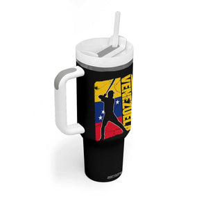 Venezuela Baseball Pride Vintage Flag Tumbler With Handle Venezuelan Sports Fan Gift for Latino Beisbol Lovers TS02 Print Your Wear