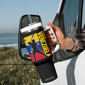 Venezuela Baseball Pride Vintage Flag Tumbler With Handle Venezuelan Sports Fan Gift for Latino Beisbol Lovers TS02 Print Your Wear