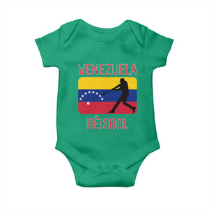 Venezuela Beisbol Flag Baby Onesie Venezuelan Baseball Pride Latino Sports Fans TS02 Irish Green Print Your Wear