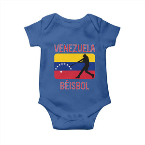 Venezuela Beisbol Flag Baby Onesie Venezuelan Baseball Pride Latino Sports Fans TS02 Royal Blue Print Your Wear