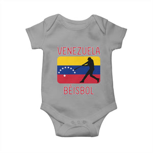 Venezuela Beisbol Flag Baby Onesie Venezuelan Baseball Pride Latino Sports Fans TS02 Sport Gray Print Your Wear