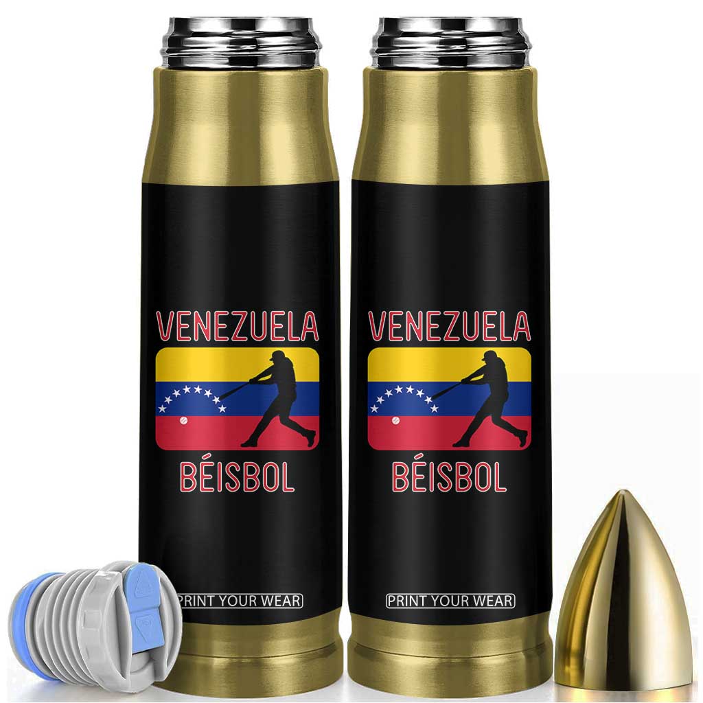 Venezuela Beisbol Flag Bullet Tumbler Venezuelan Baseball Pride Latino Sports Fans TS02 Black Print Your Wear