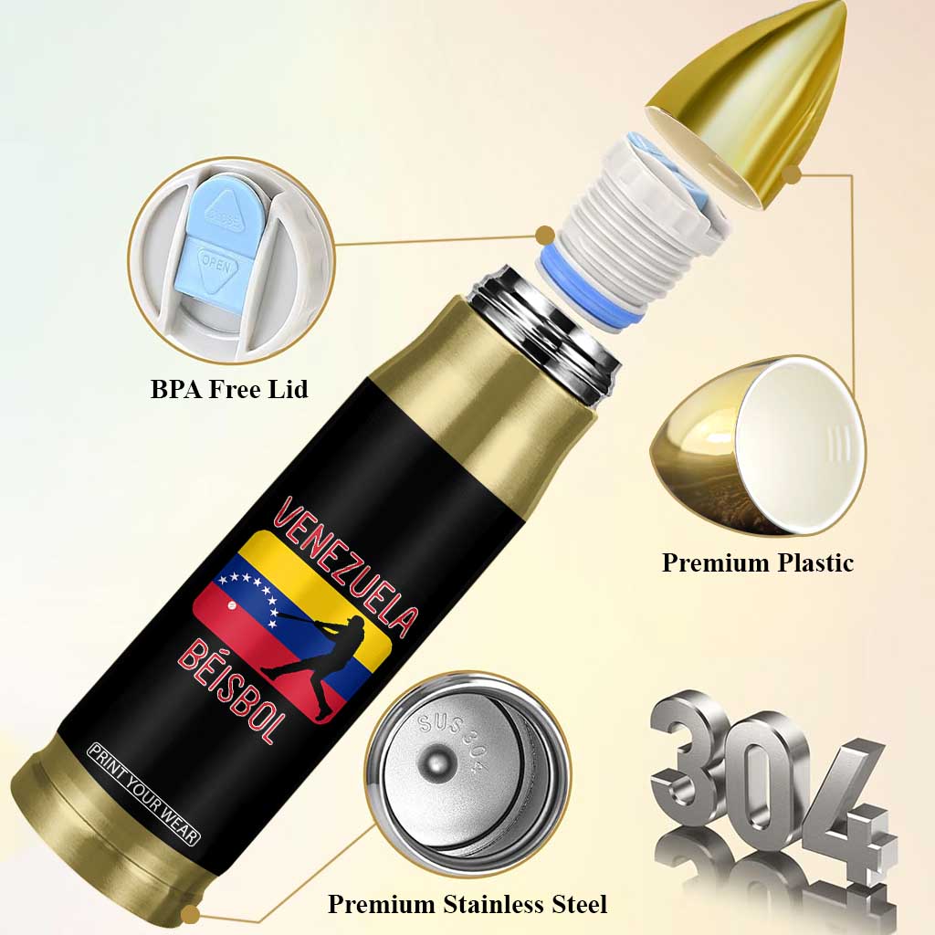 Venezuela Beisbol Flag Bullet Tumbler Venezuelan Baseball Pride Latino Sports Fans TS02 Print Your Wear