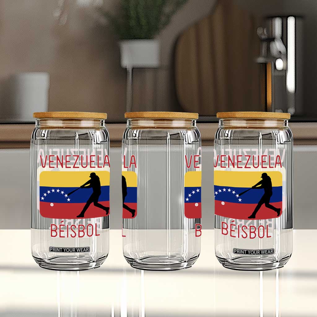 Venezuela Beisbol Flag Glass Can Venezuelan Baseball Pride Latino Sports Fans TS02 Print Your Wear