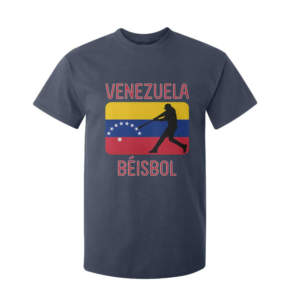 Venezuela Beisbol Flag T Shirt For Kid Venezuelan Baseball Pride Latino Sports Fans TS02 Navy Print Your Wear