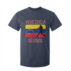 Venezuela Beisbol Flag T Shirt For Kid Venezuelan Baseball Pride Latino Sports Fans TS02 Navy Print Your Wear