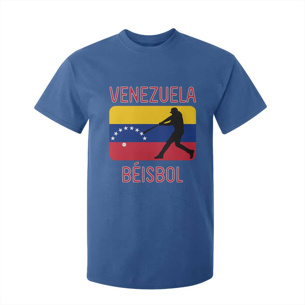 Venezuela Beisbol Flag T Shirt For Kid Venezuelan Baseball Pride Latino Sports Fans TS02 Royal Blue Print Your Wear