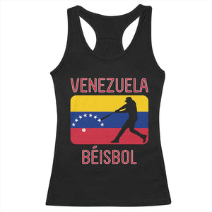 Venezuela Beisbol Flag Racerback Tank Top Venezuelan Baseball Pride Latino Sports Fans TS02 Black Print Your Wear