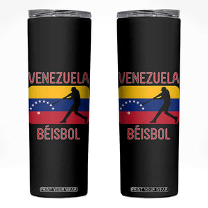 Venezuela Beisbol Flag Skinny Tumbler Venezuelan Baseball Pride Latino Sports Fans TS02 Black Print Your Wear