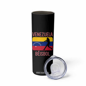 Venezuela Beisbol Flag Skinny Tumbler Venezuelan Baseball Pride Latino Sports Fans TS02 Print Your Wear