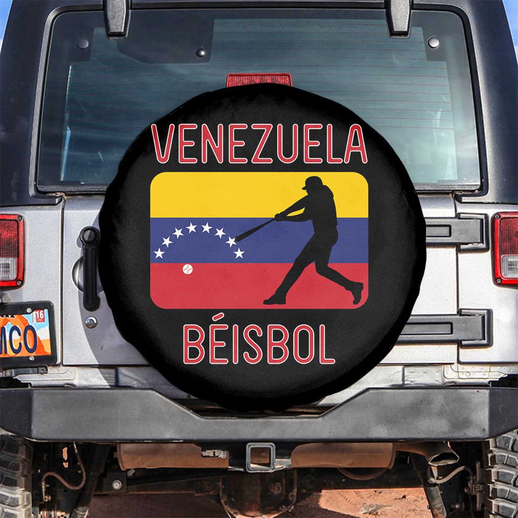 Venezuela Beisbol Flag Spare Tire Cover Venezuelan Baseball Pride Latino Sports Fans TS02 No hole Black Print Your Wear