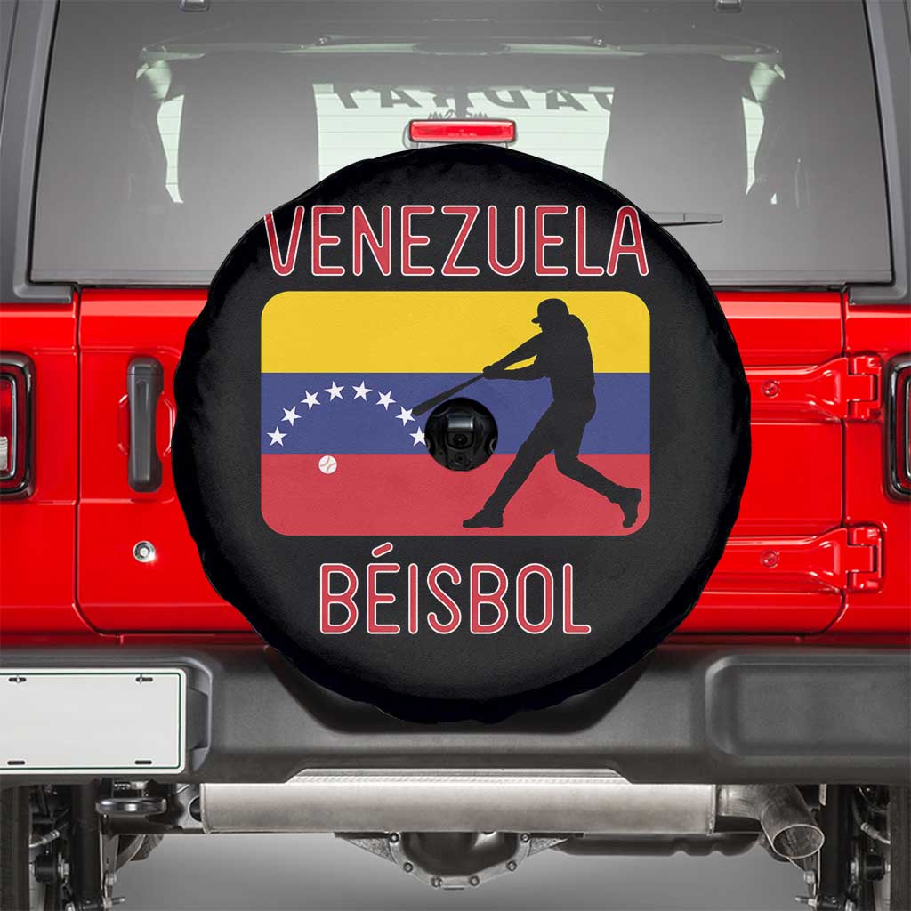 Venezuela Beisbol Flag Spare Tire Cover Venezuelan Baseball Pride Latino Sports Fans TS02 Black Print Your Wear