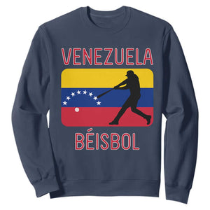 Venezuela Beisbol Flag Sweatshirt Venezuelan Baseball Pride Latino Sports Fans TS02 Navy Print Your Wear