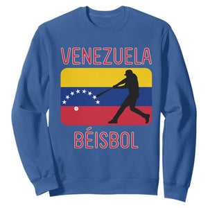 Venezuela Beisbol Flag Sweatshirt Venezuelan Baseball Pride Latino Sports Fans TS02 Royal Blue Print Your Wear