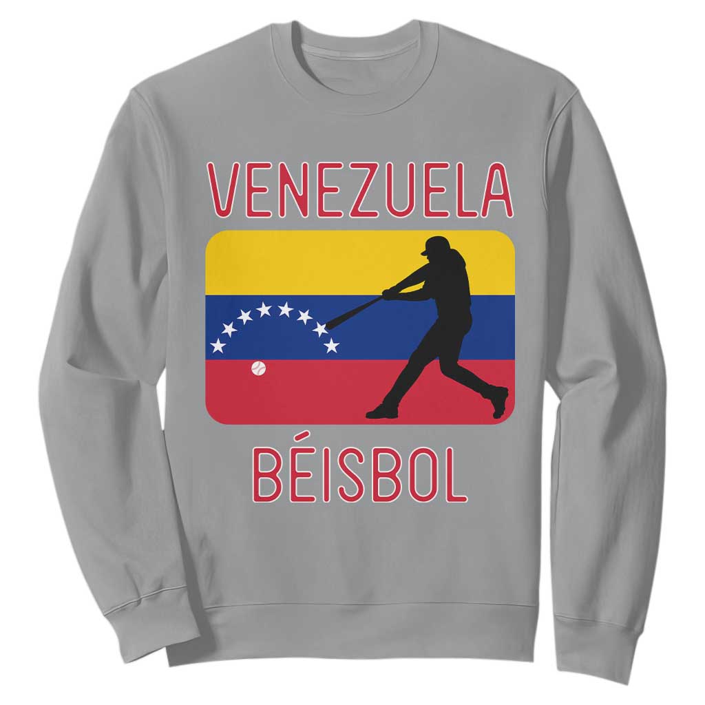 Venezuela Beisbol Flag Sweatshirt Venezuelan Baseball Pride Latino Sports Fans TS02 Sport Gray Print Your Wear