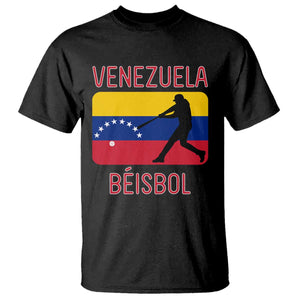 Venezuela Beisbol Flag T Shirt Venezuelan Baseball Pride Latino Sports Fans TS02 Black Print Your Wear