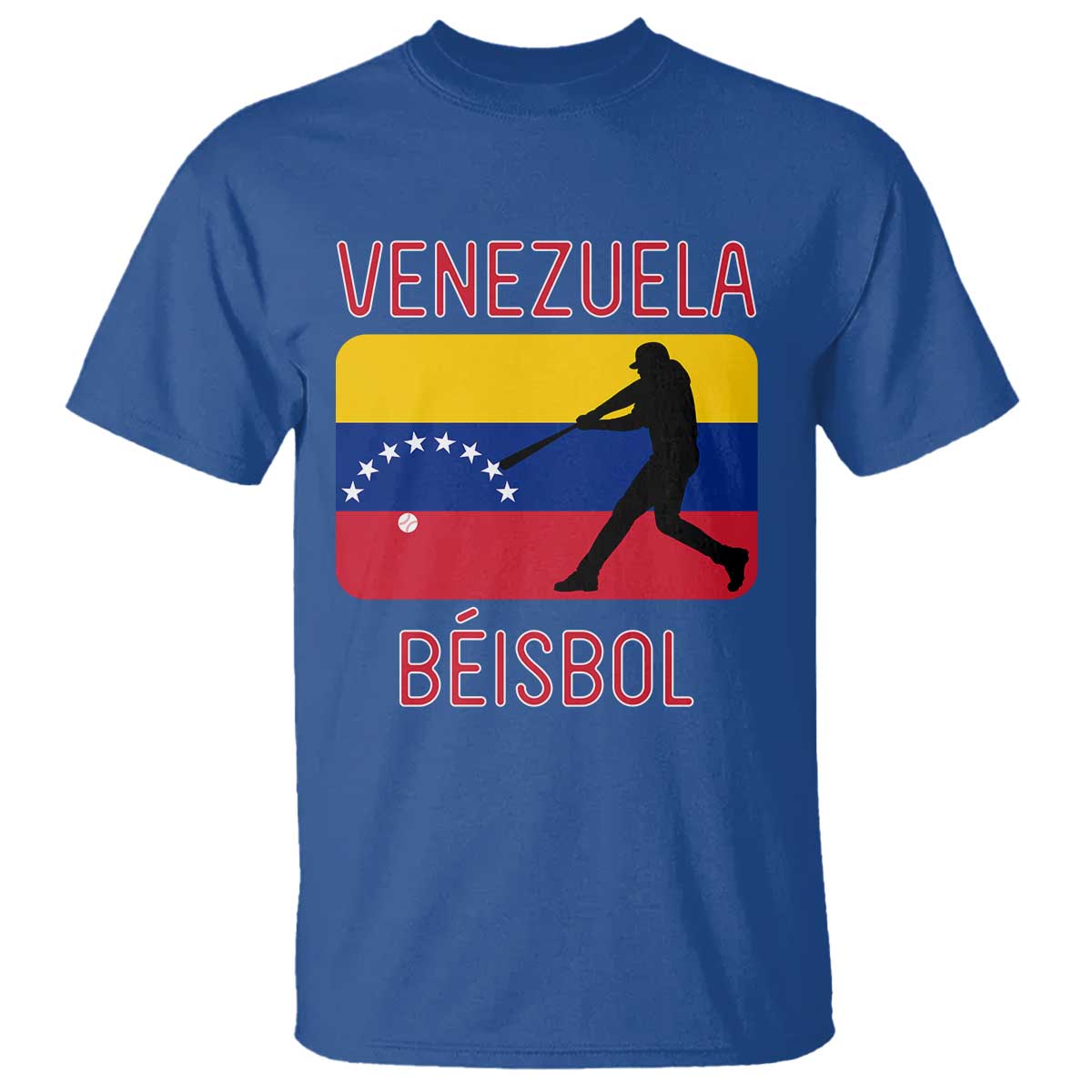 Venezuela Beisbol Flag T Shirt Venezuelan Baseball Pride Latino Sports Fans TS02 Royal Blue Print Your Wear