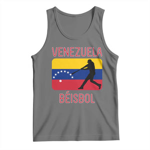 Venezuela Beisbol Flag Tank Top Venezuelan Baseball Pride Latino Sports Fans TS02 Black Heather Print Your Wear