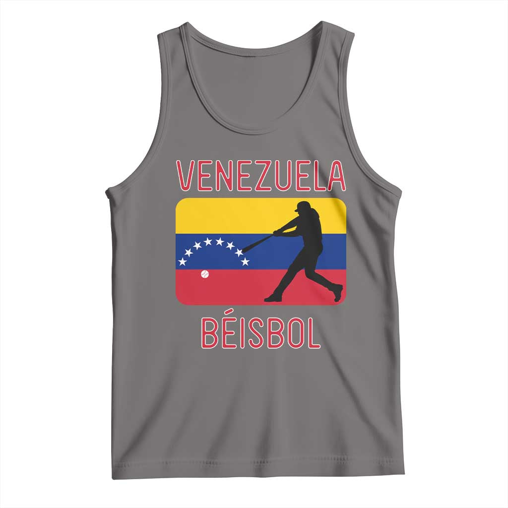 Venezuela Beisbol Flag Tank Top Venezuelan Baseball Pride Latino Sports Fans TS02 Deep Heather Print Your Wear