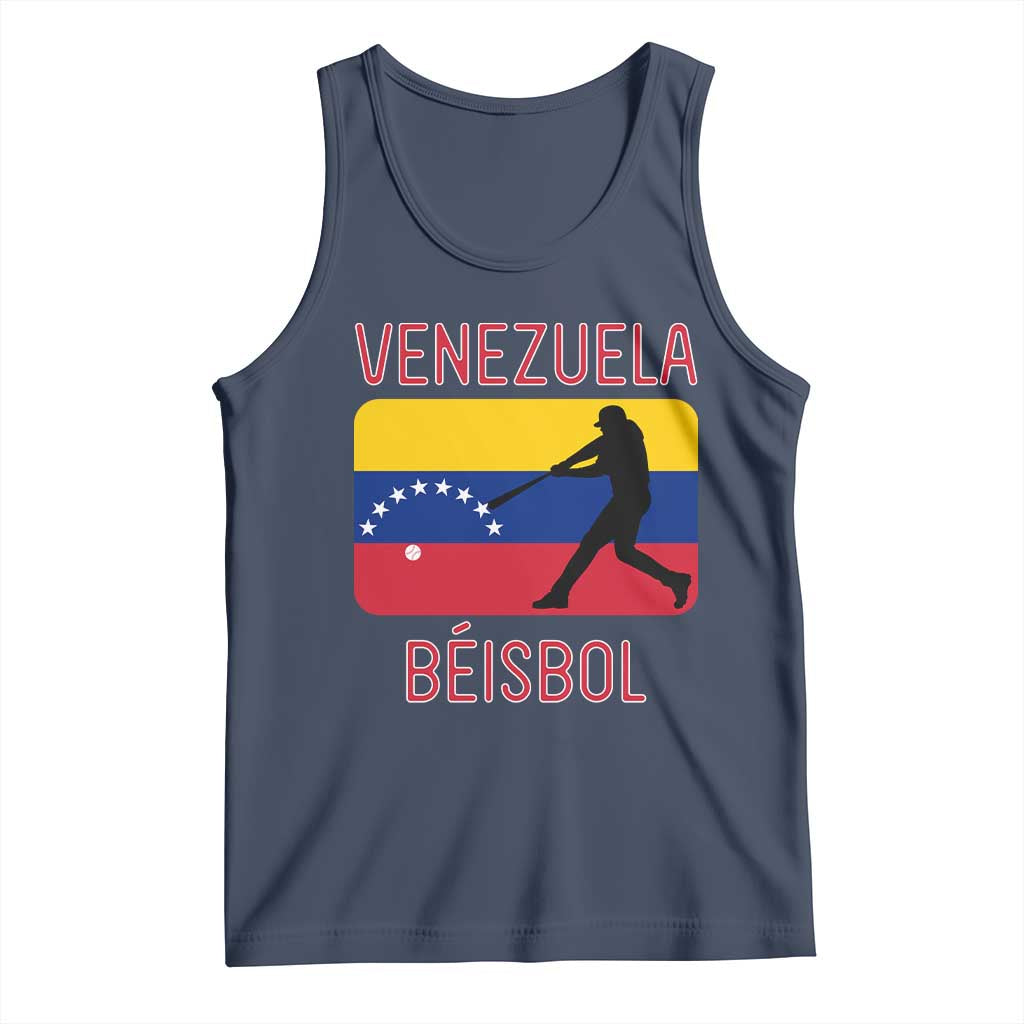 Venezuela Beisbol Flag Tank Top Venezuelan Baseball Pride Latino Sports Fans TS02 Navy Print Your Wear