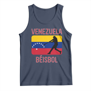 Venezuela Beisbol Flag Tank Top Venezuelan Baseball Pride Latino Sports Fans TS02 Navy Print Your Wear