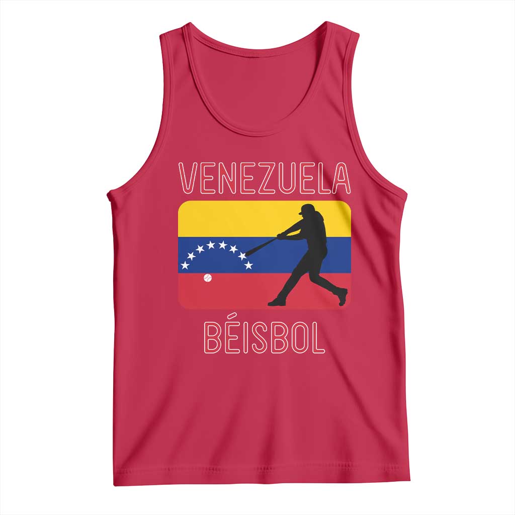 Venezuela Beisbol Flag Tank Top Venezuelan Baseball Pride Latino Sports Fans TS02 Red Print Your Wear