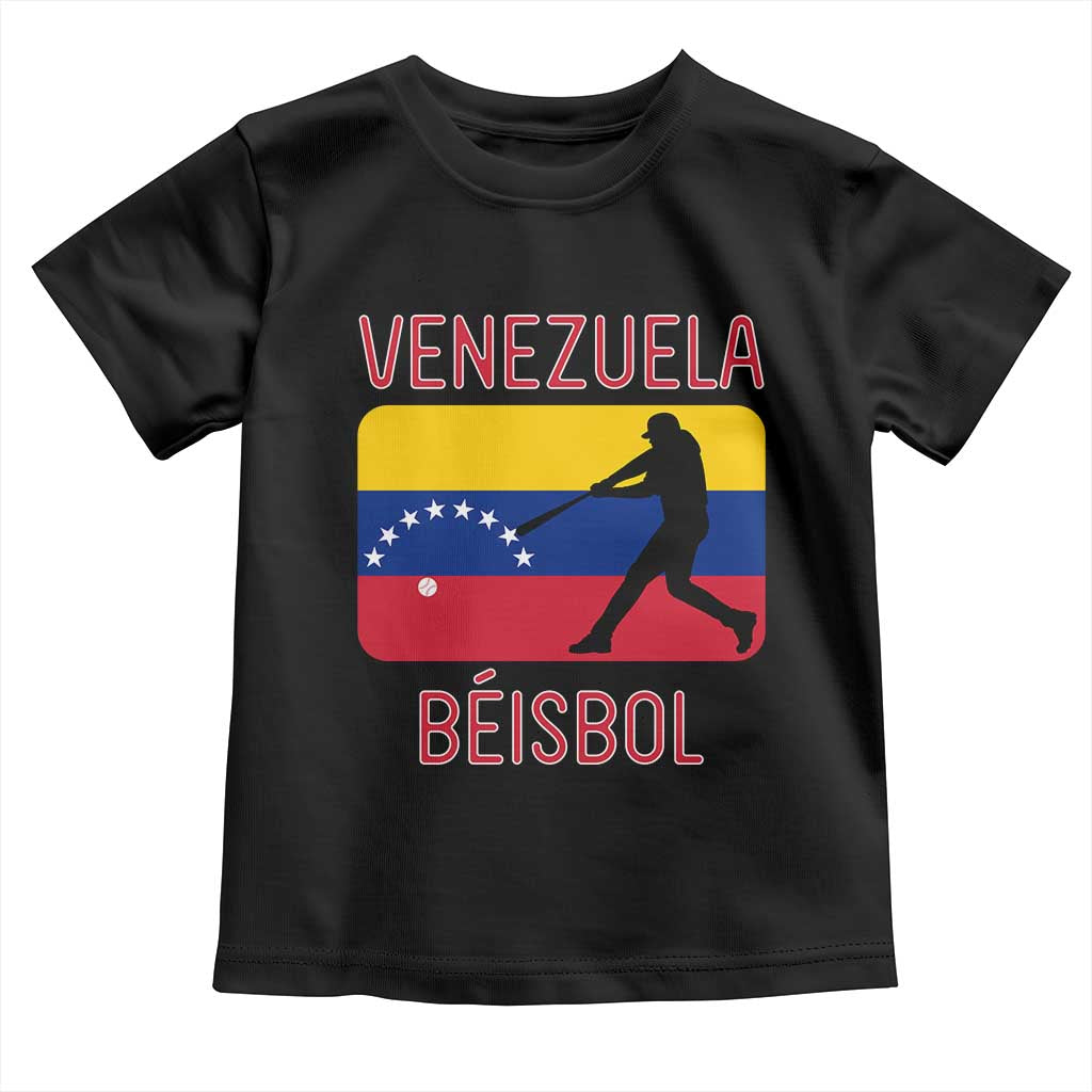 Venezuela Beisbol Flag Toddler T Shirt Venezuelan Baseball Pride Latino Sports Fans TS02 Black Print Your Wear