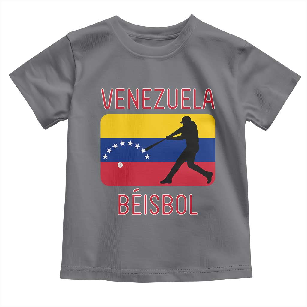 Venezuela Beisbol Flag Toddler T Shirt Venezuelan Baseball Pride Latino Sports Fans TS02 Charcoal Print Your Wear