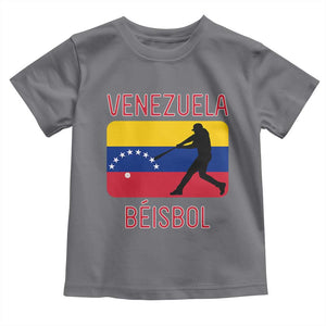 Venezuela Beisbol Flag Toddler T Shirt Venezuelan Baseball Pride Latino Sports Fans TS02 Charcoal Print Your Wear
