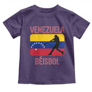 Venezuela Beisbol Flag Toddler T Shirt Venezuelan Baseball Pride Latino Sports Fans TS02 Purple Print Your Wear