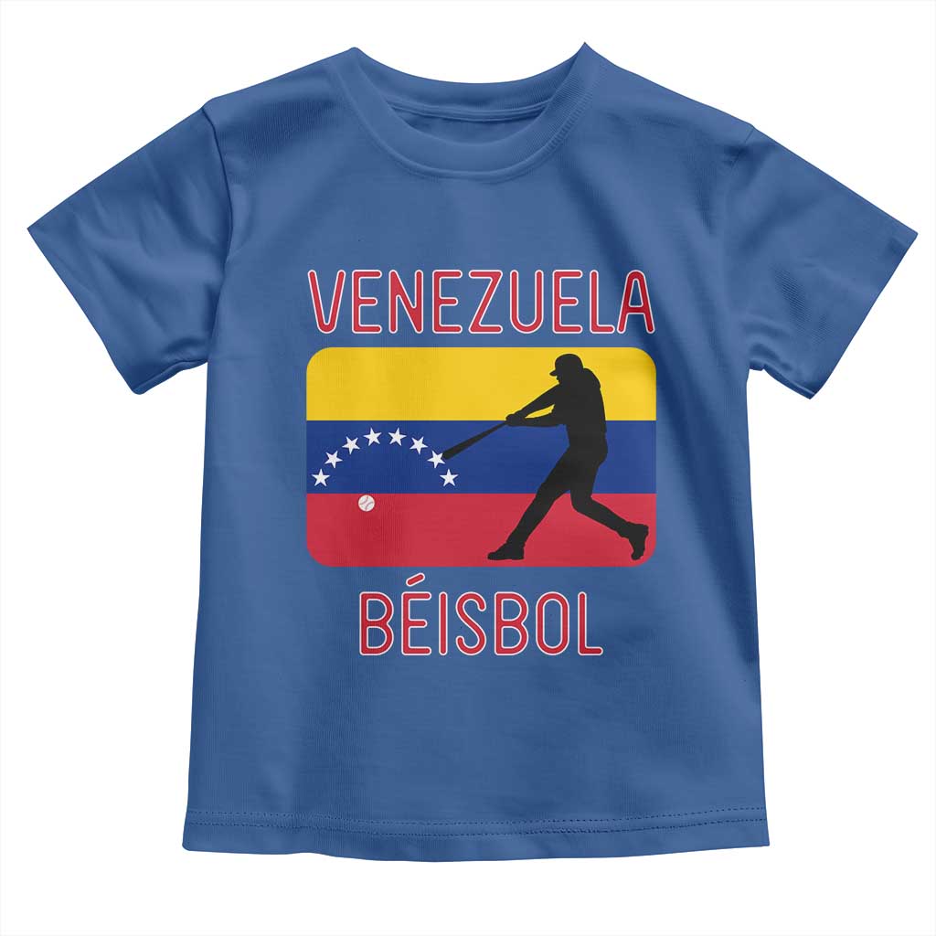 Venezuela Beisbol Flag Toddler T Shirt Venezuelan Baseball Pride Latino Sports Fans TS02 Royal Blue Print Your Wear