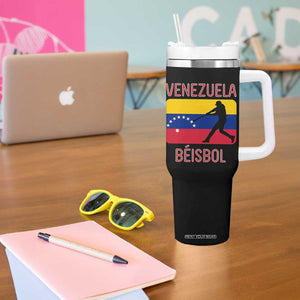 Venezuela Beisbol Flag Tumbler With Handle Venezuelan Baseball Pride Latino Sports Fans TS02 Print Your Wear