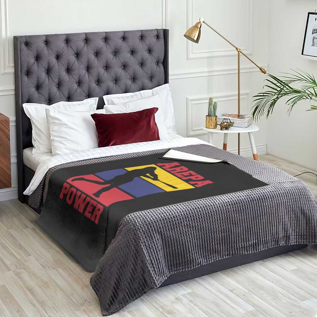 Arepa Power Venezuela Baseball Flag Throw Blanket Funny Venezuelan Pride Gift for Beisbol Lovers TS02 Print Your Wear