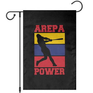 Arepa Power Venezuela Baseball Flag Garden Flag Funny Venezuelan Pride Gift for Beisbol Lovers TS02 Black Print Your Wear