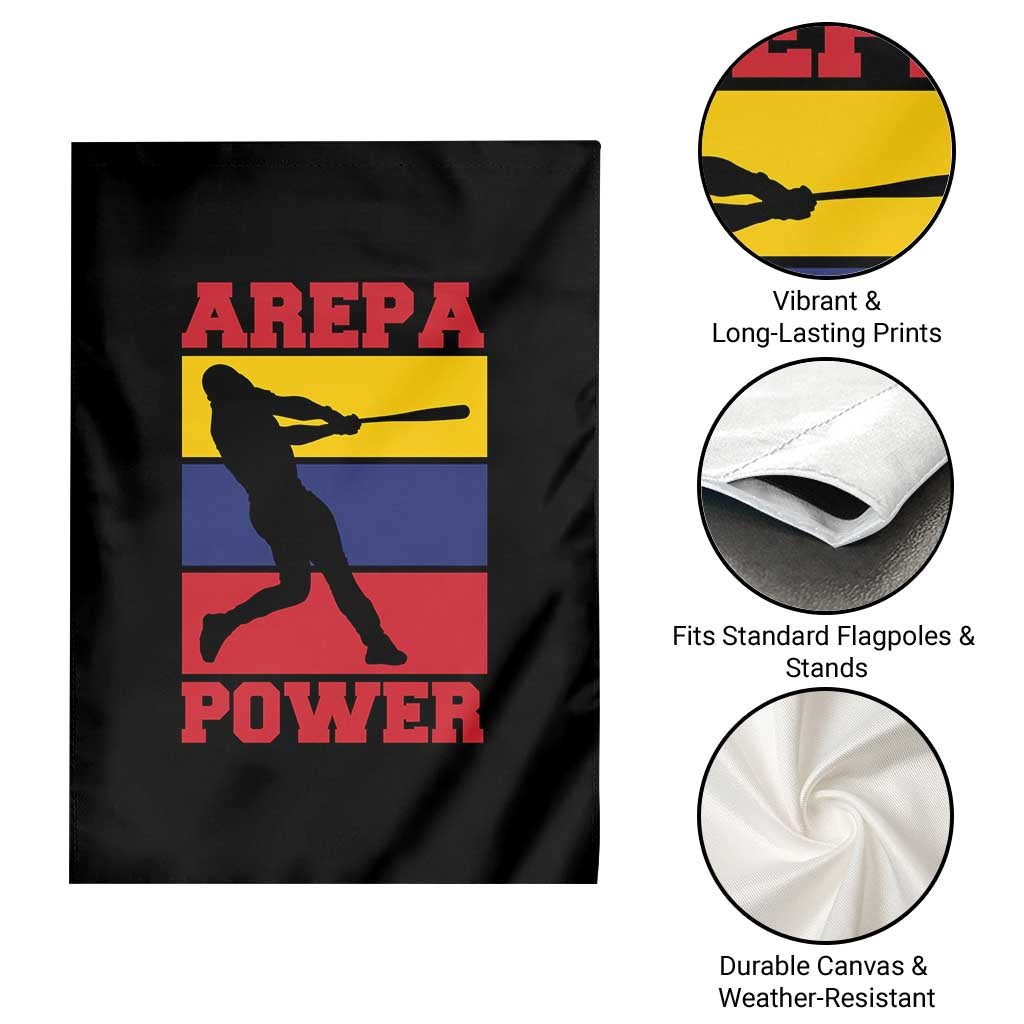 Arepa Power Venezuela Baseball Flag Garden Flag Funny Venezuelan Pride Gift for Beisbol Lovers TS02 Print Your Wear
