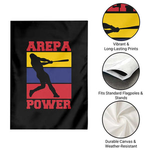 Arepa Power Venezuela Baseball Flag Garden Flag Funny Venezuelan Pride Gift for Beisbol Lovers TS02 Print Your Wear