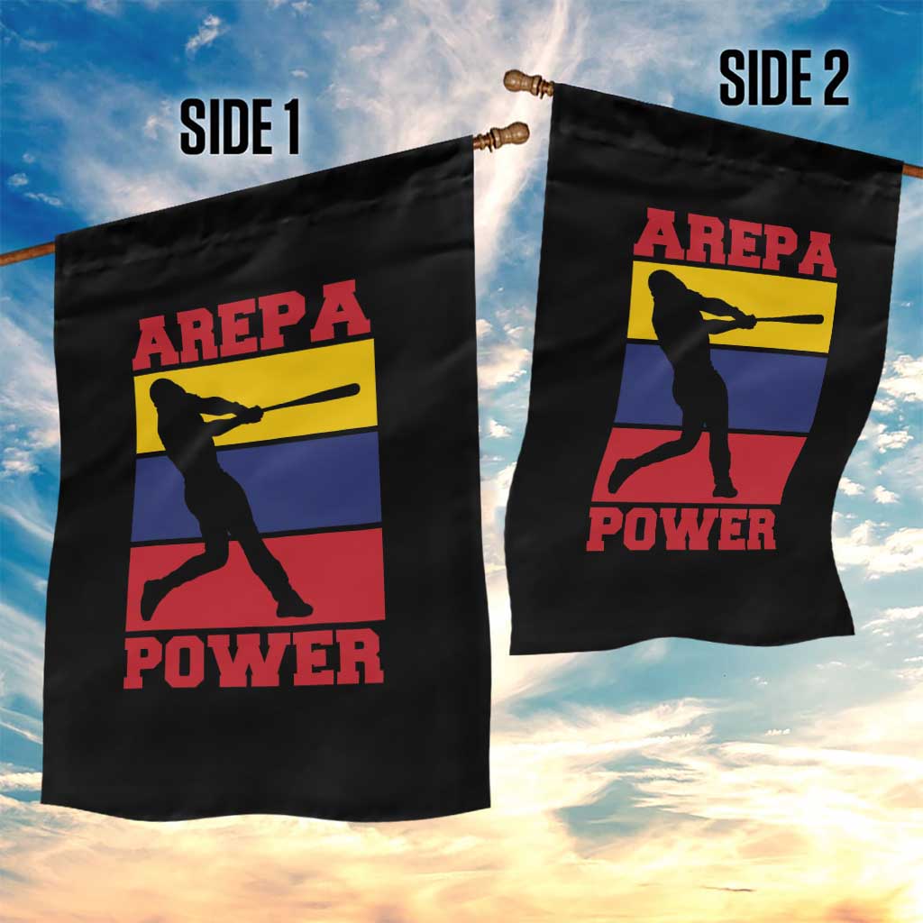 Arepa Power Venezuela Baseball Flag Garden Flag Funny Venezuelan Pride Gift for Beisbol Lovers TS02 Print Your Wear