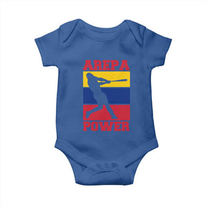 Arepa Power Venezuela Baseball Flag Baby Onesie Funny Venezuelan Pride Gift for Beisbol Lovers TS02 Royal Blue Print Your Wear