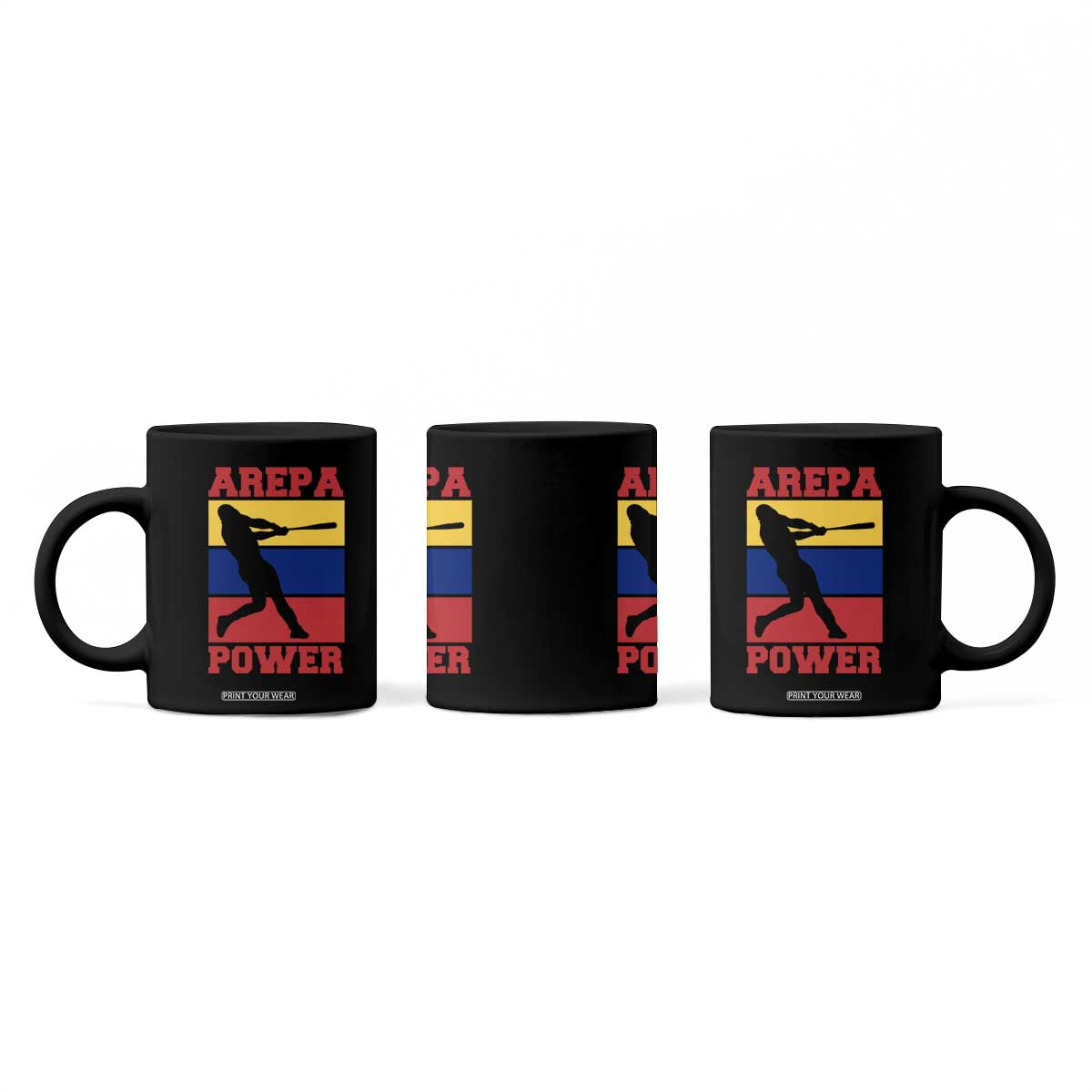 Arepa Power Venezuela Baseball Flag Coffee Mug Funny Venezuelan Pride Gift for Beisbol Lovers TS02 Print Your Wear